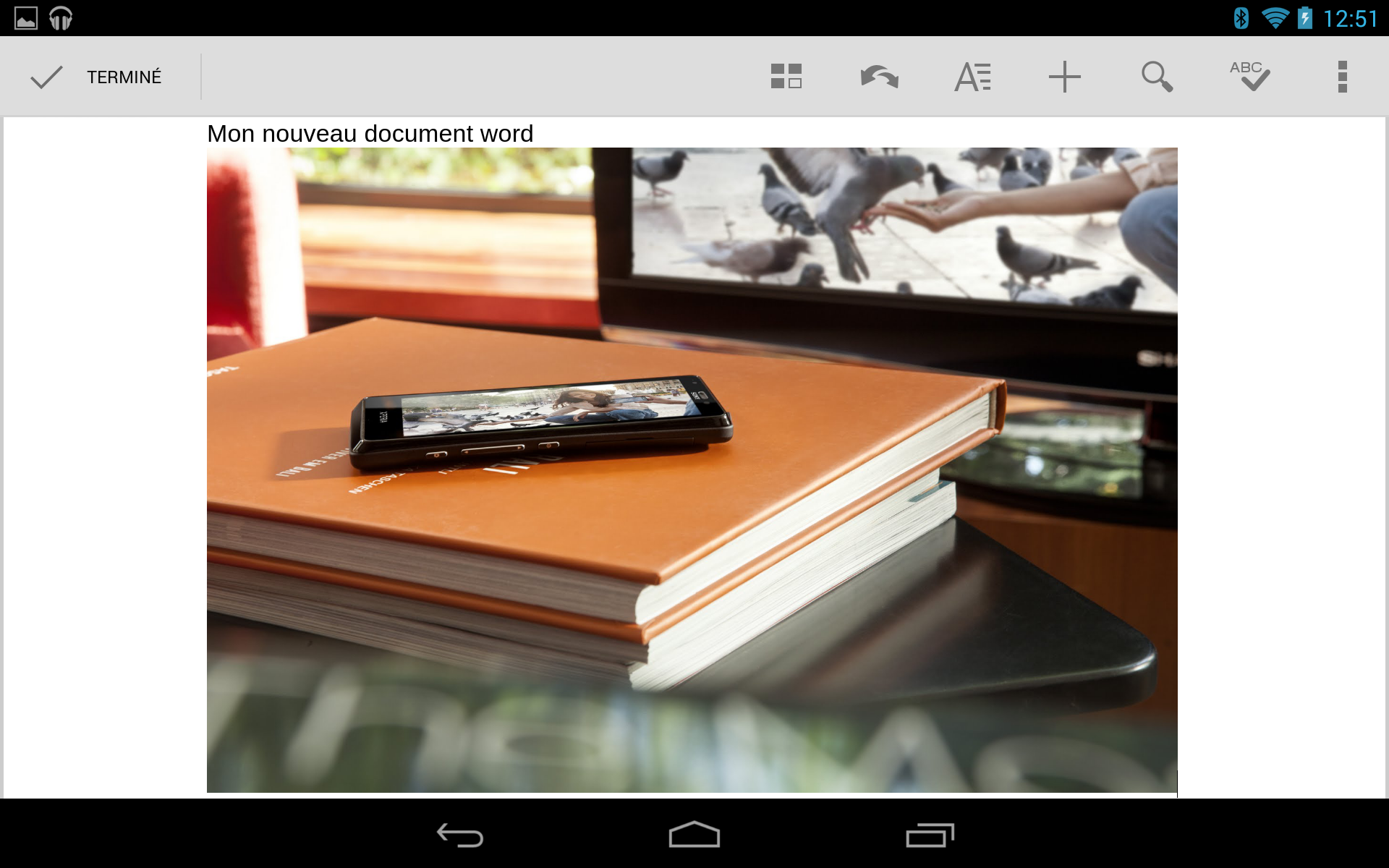 Création d'un document Word sur Android
