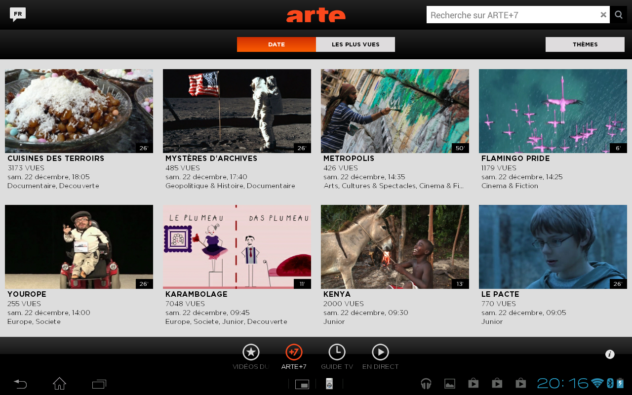 Application Arte pour Android