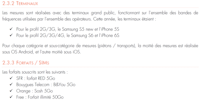 Protocole de test ARCEP