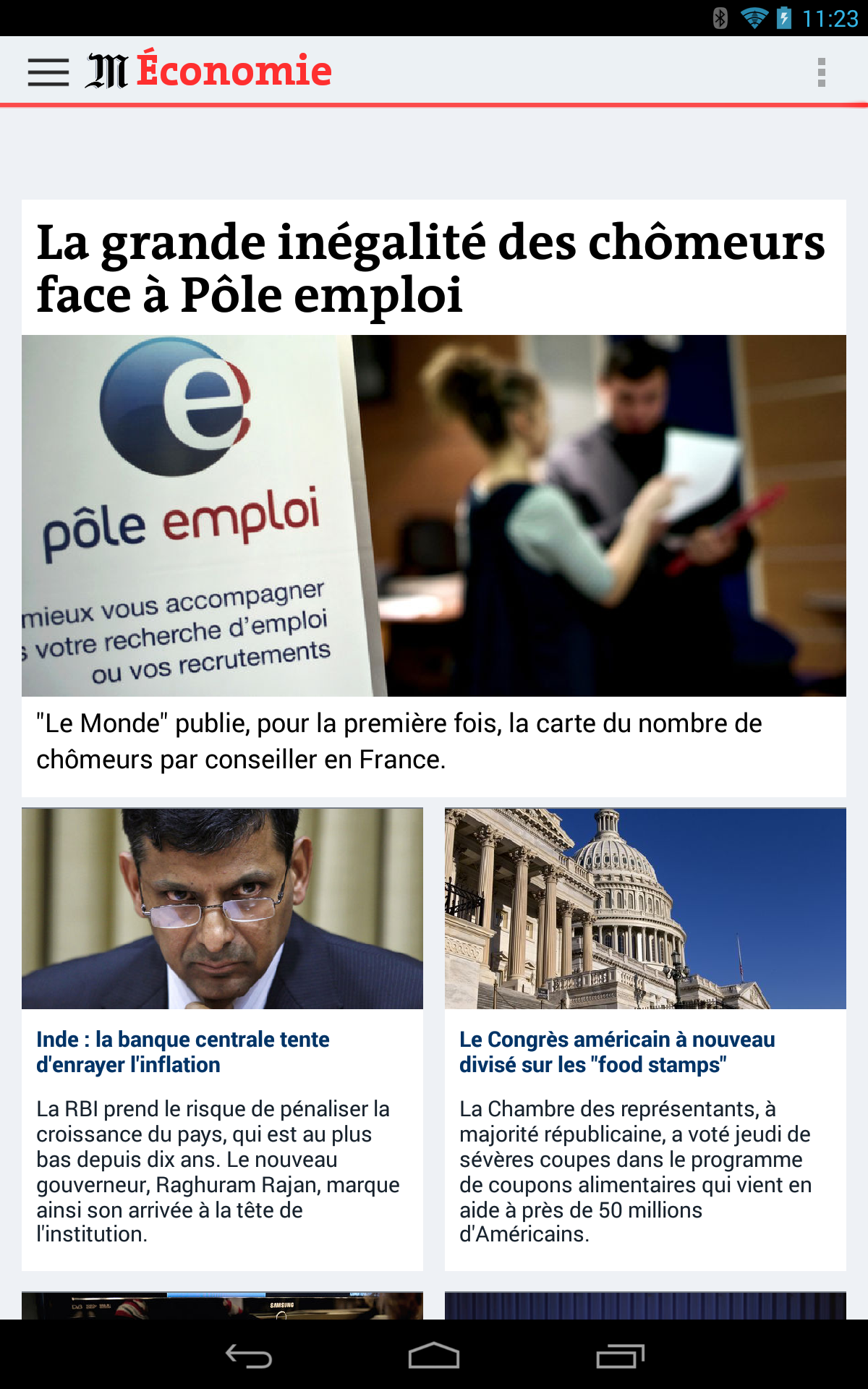 LeMonde sur Nexus 7
