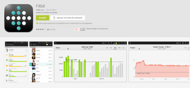 Appli Fitbit Flex