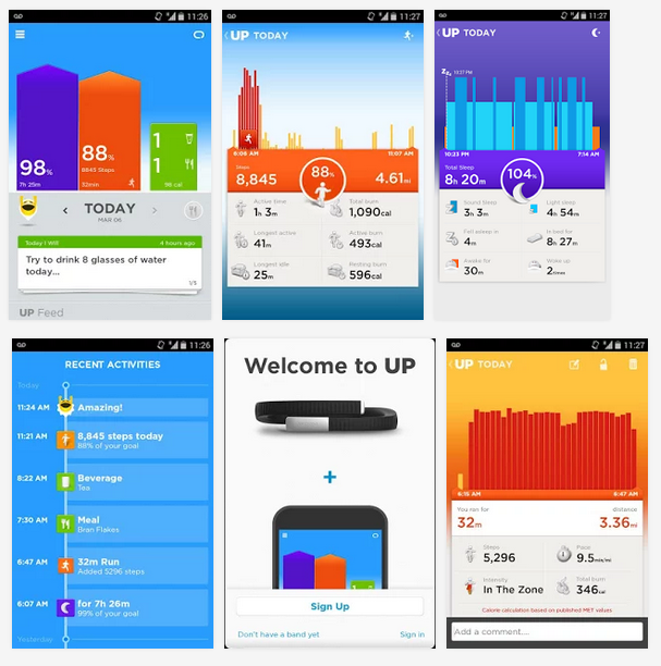 Jawbone Up24 Applications