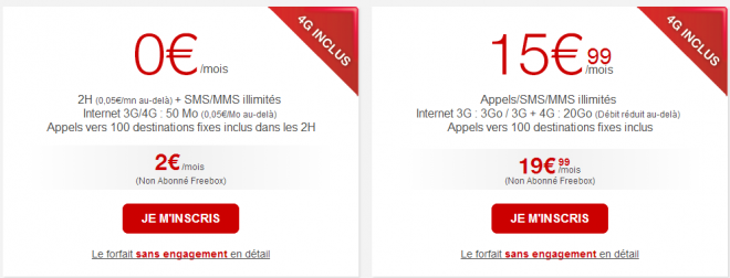 Forfait sans engagement Free