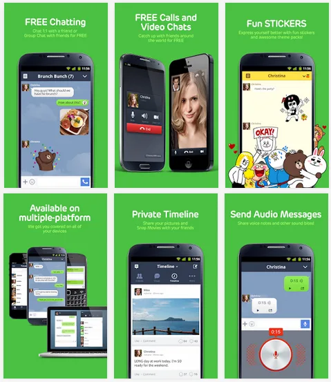 Line (Messages, Audio, Vidéo)
