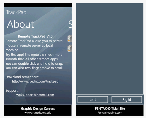 Remote Trackpad pour Windows Phone