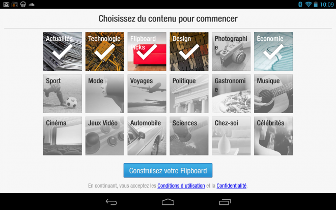 FlipBoard Android et iOS