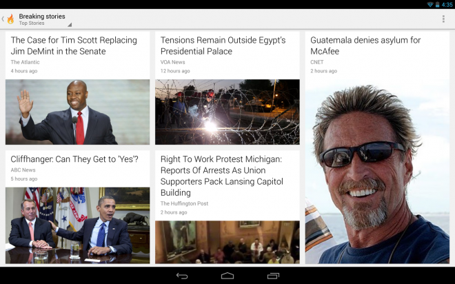 Google Flux d'Actu Android